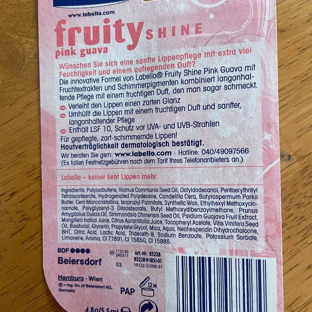 Labello Fruity Shine Pink Guava lip balm